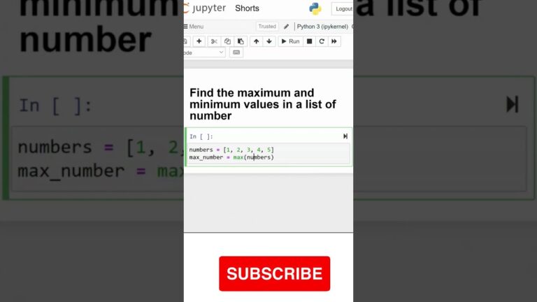 Python – Find the Maximum and Minimum Value in a List of Numbers ...