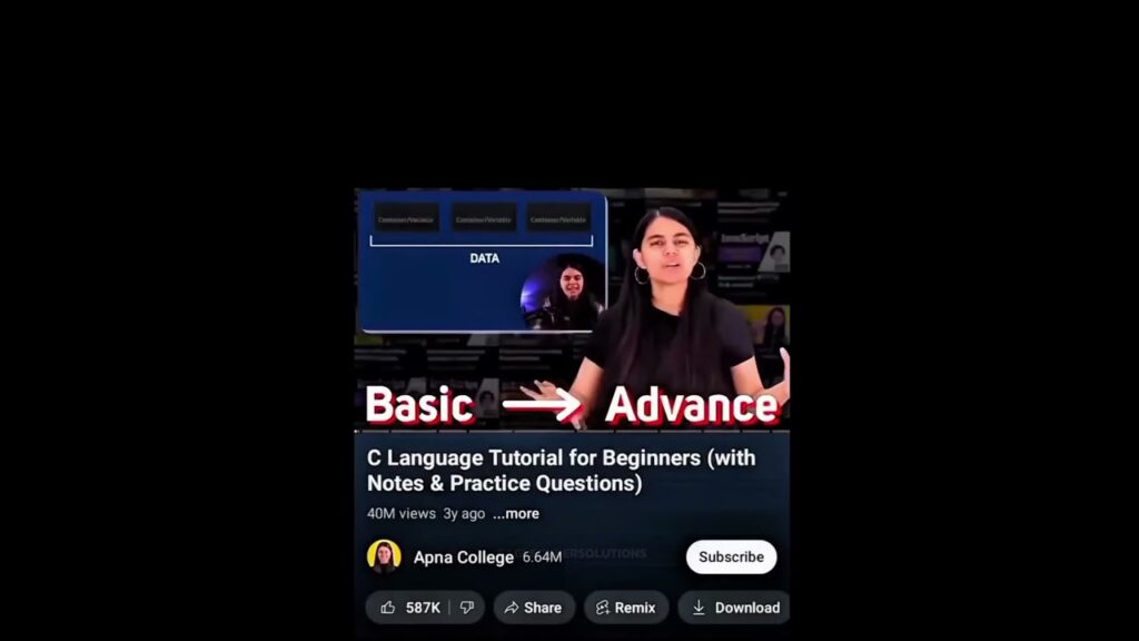 Best Youtube Tutorial For Beginners To Learn C, JS & Python # ...