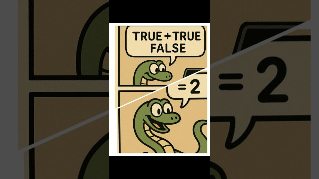 True + True +false =? in #python #shorts | Pythonちゃん